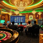 Engaging scene of players enjoying gà 6789 gambling experience in an upscale casino atmosphere.