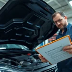 Learn about extended warranty after factory warranty expires with a mechanic reviewing vehicle details.