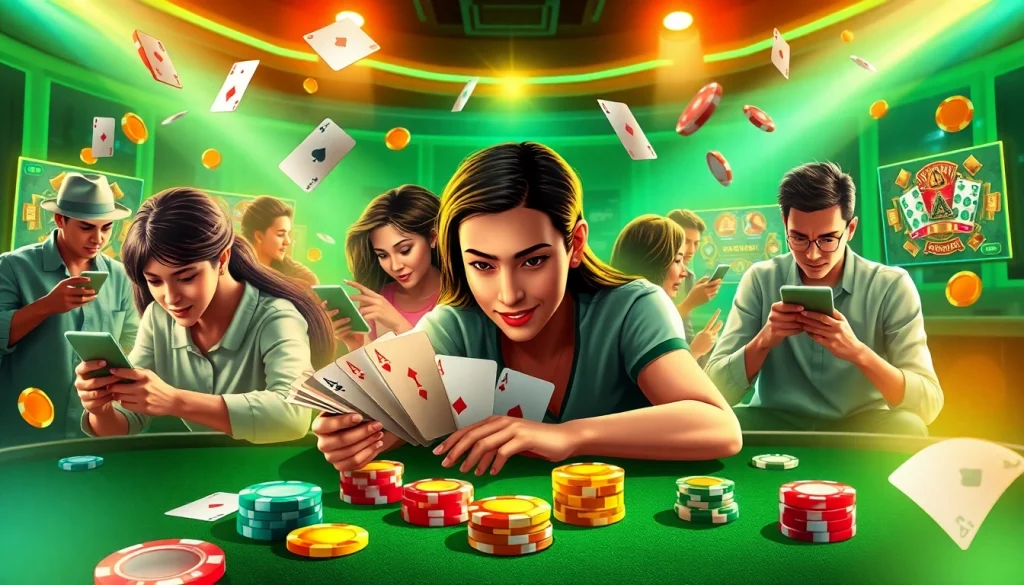 Top online card games showcased at topgamebaidoithuong.mx featuring vibrant gameplay and user engagement.