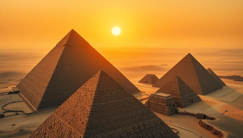 Experience the grandeur of the pyramids at https://piraminds.com/ with a breathtaking sunrise view.