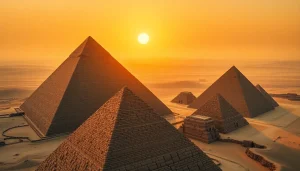 Experience the grandeur of the pyramids at https://piraminds.com/ with a breathtaking sunrise view.