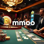 Players enjoying an upscale casino experience at MMOO with vibrant roulette and slot machines.