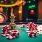 Engage in thrilling gameplay at 7upbet with a vibrant online betting interface featuring poker chips and roulette.