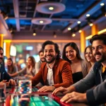 Dynamic online betting experience at luck8win.live with excited players and sleek game interfaces.