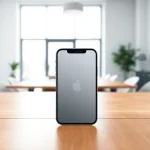 Vea el iPhone 15 Pro precio en un entorno profesional con luz natural.
