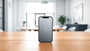 Vea el iPhone 15 Pro precio en un entorno profesional con luz natural.