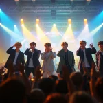 Catch the latest bts news with vibrant BTS performance captured live on stage.