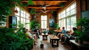 Cannabis Club Lloret De Mar member enjoying a relaxed atmosphere in a vibrant setting