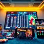 Engaging online gambling scene from winvn88.live showcasing sports betting and casino games.