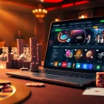 Exciting U888 com online casino scene with roulette wheel and poker chips.