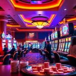 Engage with slot pragmatic play games amidst a vibrant casino atmosphere filled with excitement.