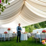 Arrange beautiful Party Tent Rentals for vibrant outdoor gatherings, showcasing elegance and lively decor.