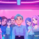 Explore diverse NSFW character AI avatars in a vibrant, engaging chat scene.