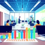 Animation für Unternehmensanimation mit kreativen Grafiken, die Zusammenarbeit symbolisieren.