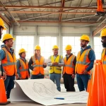 Engaged participants in construction safety training actively learning essential safety techniques.