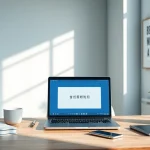 Youdao translation interface displayed on a modern laptop in a contemporary study space filled with educational elements.