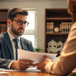 Clearwater truck accident attorney consulting with a client in a bright office environment.