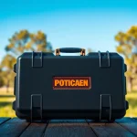Showcasing a pelican rifle case in an outdoor setting, highlighting durability and design features.