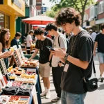 Explore trendy local items and vibrant shopping at https://forumup.org/shop/search.php?ca_id=&addr1=&addr2=&addr3=&schKeyword in a lively urban market.