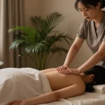 Swedish massage session showcasing a therapist providing a relaxing 마사지 in a serene spa environment.