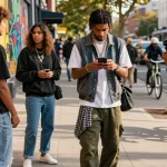 Stylish urban fashion scene showcasing lifestyle and apparel at https://shs-dome5.com/ with diverse individuals.
