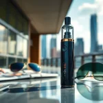 Showcasing the raz 9000 disposable vape against a stylish urban backdrop, highlighting its vibrant features.